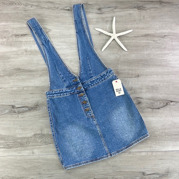 🔆BILLABONG🔆 WARMING UP INDIGO JEAN DRESS - Picture 3 of 17